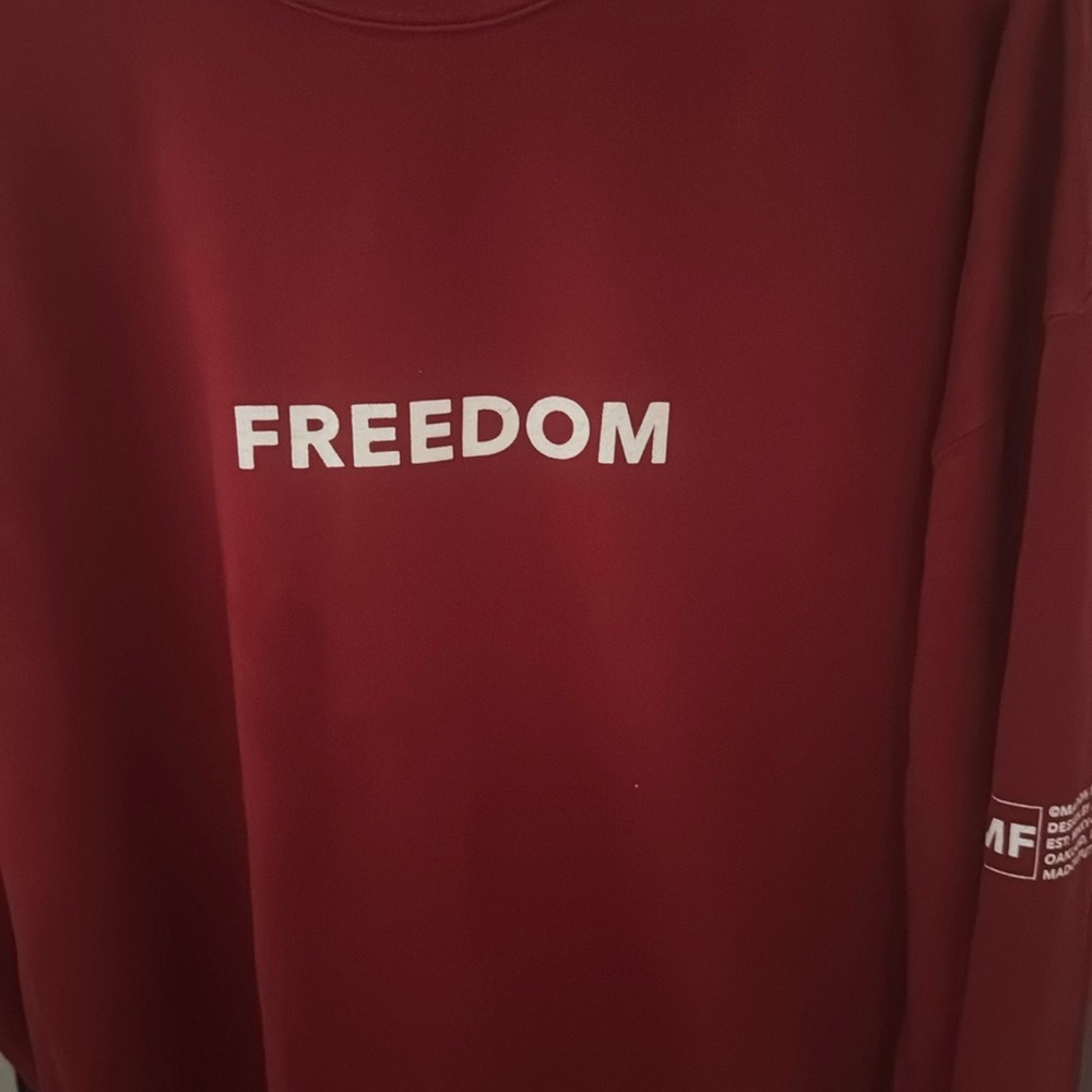 Madow Futur Freedom Crewneck Sweater Size L Red